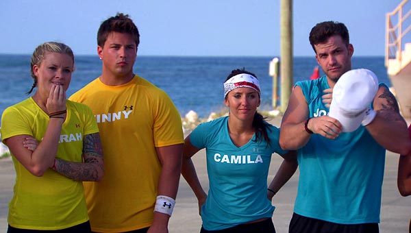 the challenge battle of the exes sarah and vinny, camila and johnny